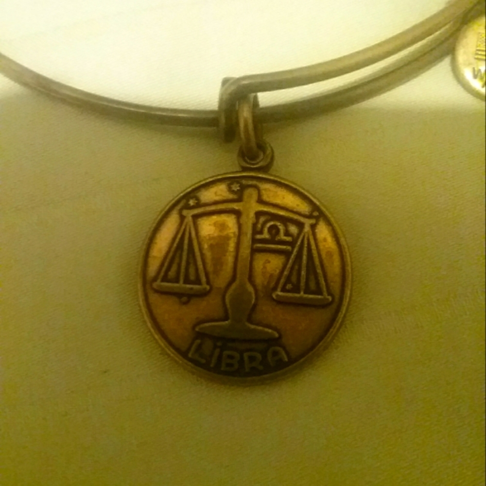 ALEX and ANI Bracelet Goldtone with Libra Charm
